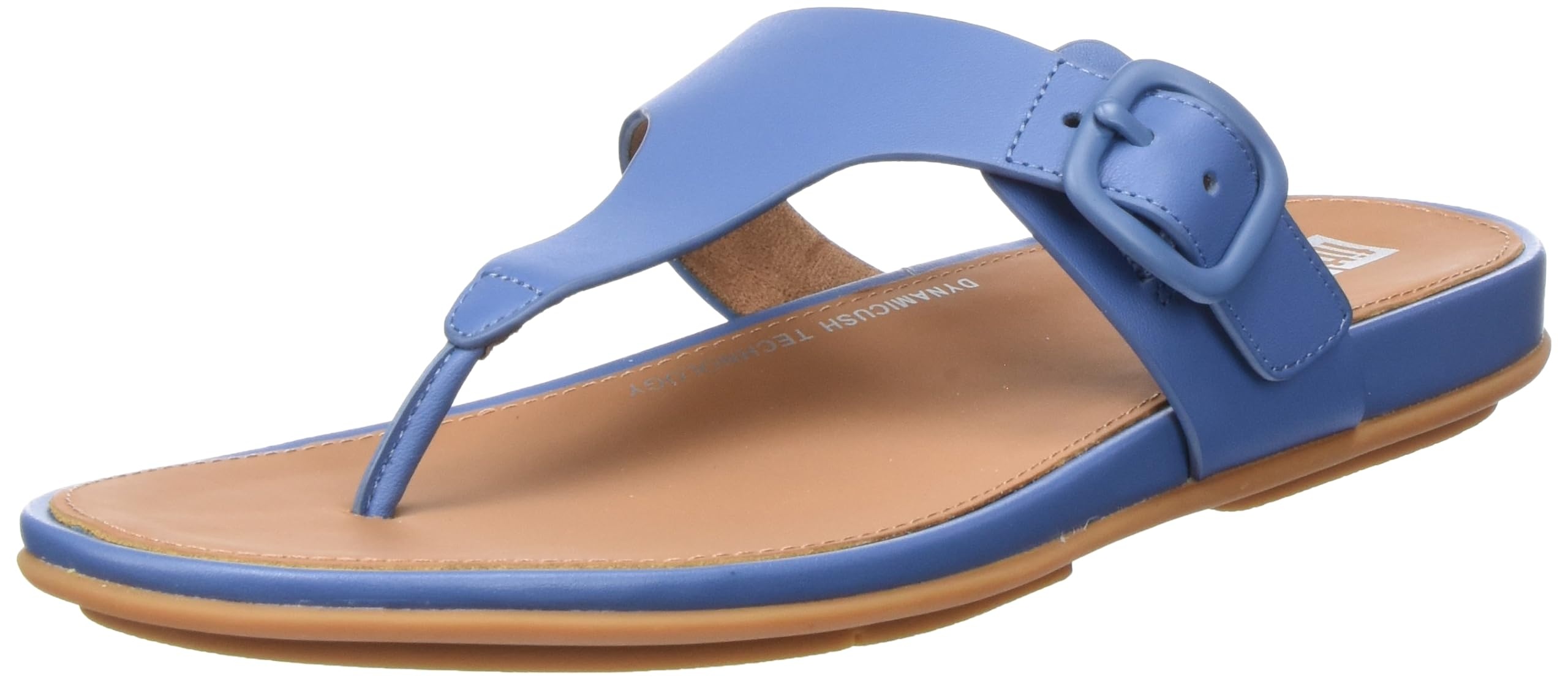 Fitflop Damen Gracie Rubber-Buckle Leather Toe-Post Sandals Flipflop, Sail Blue, 37 EU