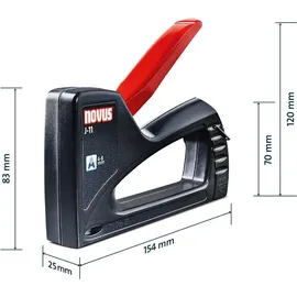 Novus Handtacker J-11 schwarz/rot