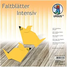 Ursus Faltblätter Uni intensiv Origami 20 x 20 cm 100 Blatt maisgelb
