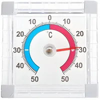 Retoo Fensterthermometer Fensterthermometer Fenster Thermometer Außenthermometer Fensterscheibe, Transparent selbstklebendes Fensterthermometer, Außenthermometer für das Fenster, Benötigt keine Stromversorgung, Präziser Messbereich, für Außen Innen weiß