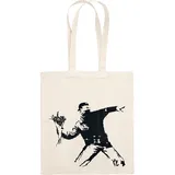 Anaconda Stofftasche Bansky Blumenwerfer