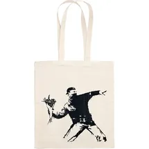Anaconda Stofftasche Bansky Blumenwerfer
