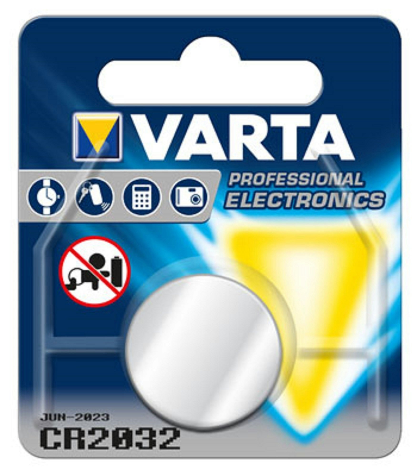 5x VARTA Lithium-Knopfzelle 3V CR 2032 DL 2032 ECR 2032 L14 EA - 2032C Lithium 5004LC