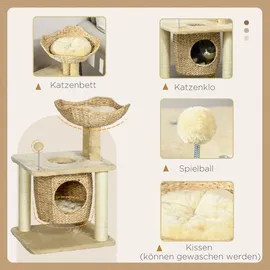 PawHut Kratzbaum Klein 74 x 45 x 40 cm beige