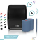 Blanc HYGIENIC SET: Handtuchrollenspender SENSOR, berührungslos, Blanc Cosmos 2 Handtuchrollen Classico BLAU - PRODUKTSET