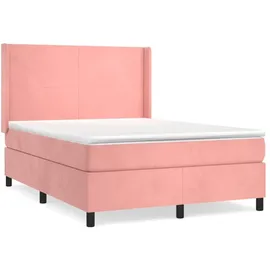 vidaXL Boxspringbett 140 x 200 cm Rosa