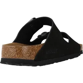 Birkenstock Arizona Weichbettung Veloursleder schmal schwarz 41