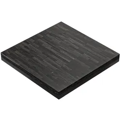 MASSIV STEEL | Bistro Massiv Tischplatte | 60x60cm | Wenge - Schwarz