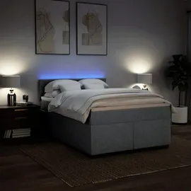 vidaXL Boxspringbett 140 x 200 cm Hellgrau