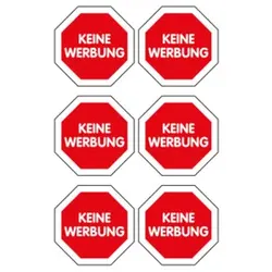Hinweisetiketten Keine Werbung ZWECKFORM 59505