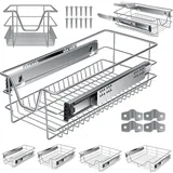 Kesser KESSER® Teleskopschublade Küchenschublade ? Küchenschrank ? Korbauszug ? Schrankauszug ? Vollauszug ? Schublade