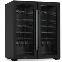 Klarstein Shiraz Weinkühlschrank 2 Kühlzonen LED-Beleuchtung, Touch-Bedienung, Elegantes Design, Weinklimaschrank