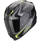 Scorpion Exo-520 Evo Air Terra Integralhelm - Schwarz/Silber/Neon-Gelb - S