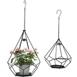 DanDiBo Ambiente Blumenampel 64 x 82 cm Schwarz