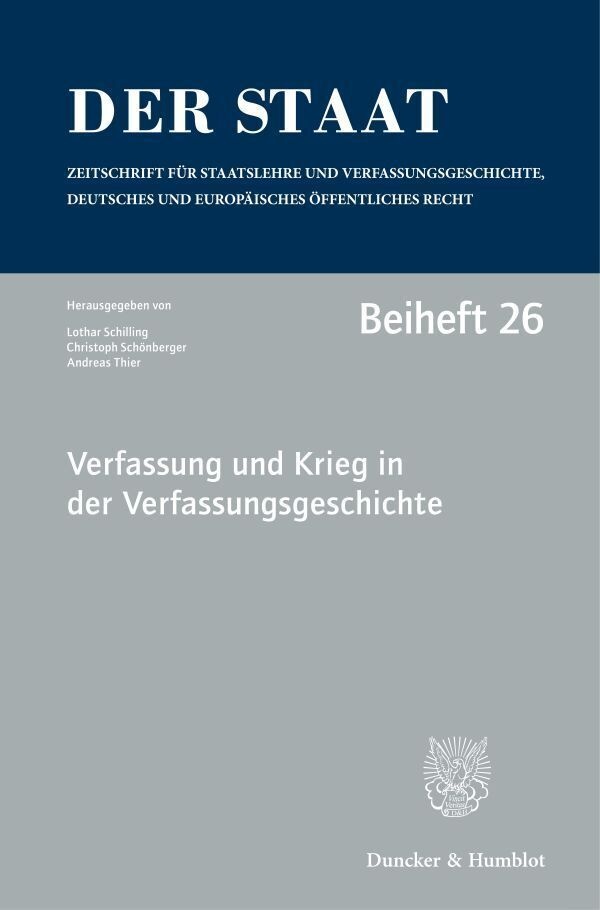 Verfassung Und Krieg In Der Verfassungsgeschichte.  Kartoniert (TB)