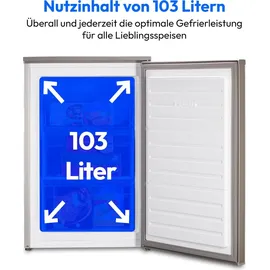 Medion LIFE Gefrierschrank MD 37777 Silber