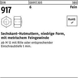 Reyher Hutmutter 100er Pack Sechskanthutmutter DIN 917 niedrige FormM12x 1,5 SW 19 6 50