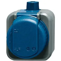 Busch-Jaeger Schuko-Steckdose IP66 Blau/Grau 1 St.