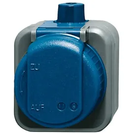 Busch-Jaeger Schuko-Steckdose IP66 Blau/Grau 1 St.