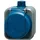 Busch-Jaeger Schuko-Steckdose IP66 Blau/Grau 1 St.