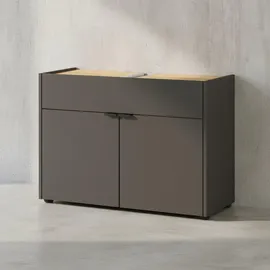 KADIMA DESIGN Unterschrank 80 x 34 x 60 cm Anthrazit-Beige