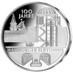 Die 10-Euro-Silber-Gedenkmünze "100 Jahre Hamburger Elbtunnel"!