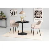 HELA Esszimmerstuhl HANNA (Set, 2 St), Schalenstuhl, Armlehnen Stuhl, Bezug Webstoff beige|braun