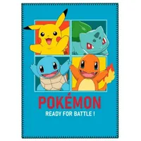 Aymax Pokémon Kuscheldecke Fleecedecke Flauschige Tagesdecke 140x100 cm
