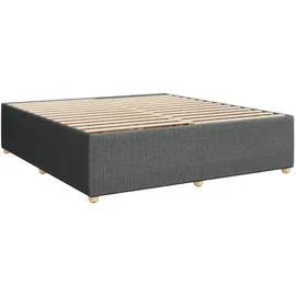 vidaXL Boxspringbett mit Matratze Dunkelgrau 180x200 cm Stoff
