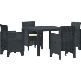 vidaXL Garten Essgruppe 5-tlg. Anthrazit
