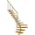DOLLE Mittelholmtreppe Hamburg 75 cm Edelstahl/Holz/Metall/Stahl