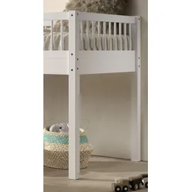 Home Affaire Spielbett HOME AFFAIRE, weiß (buche massiv weiß), B:135,5cm H:114cm L:207,5cm, Betten, aus massiver Eiche geölt, LF 90x2000cm, RR, Leiter u. Absturzschutz