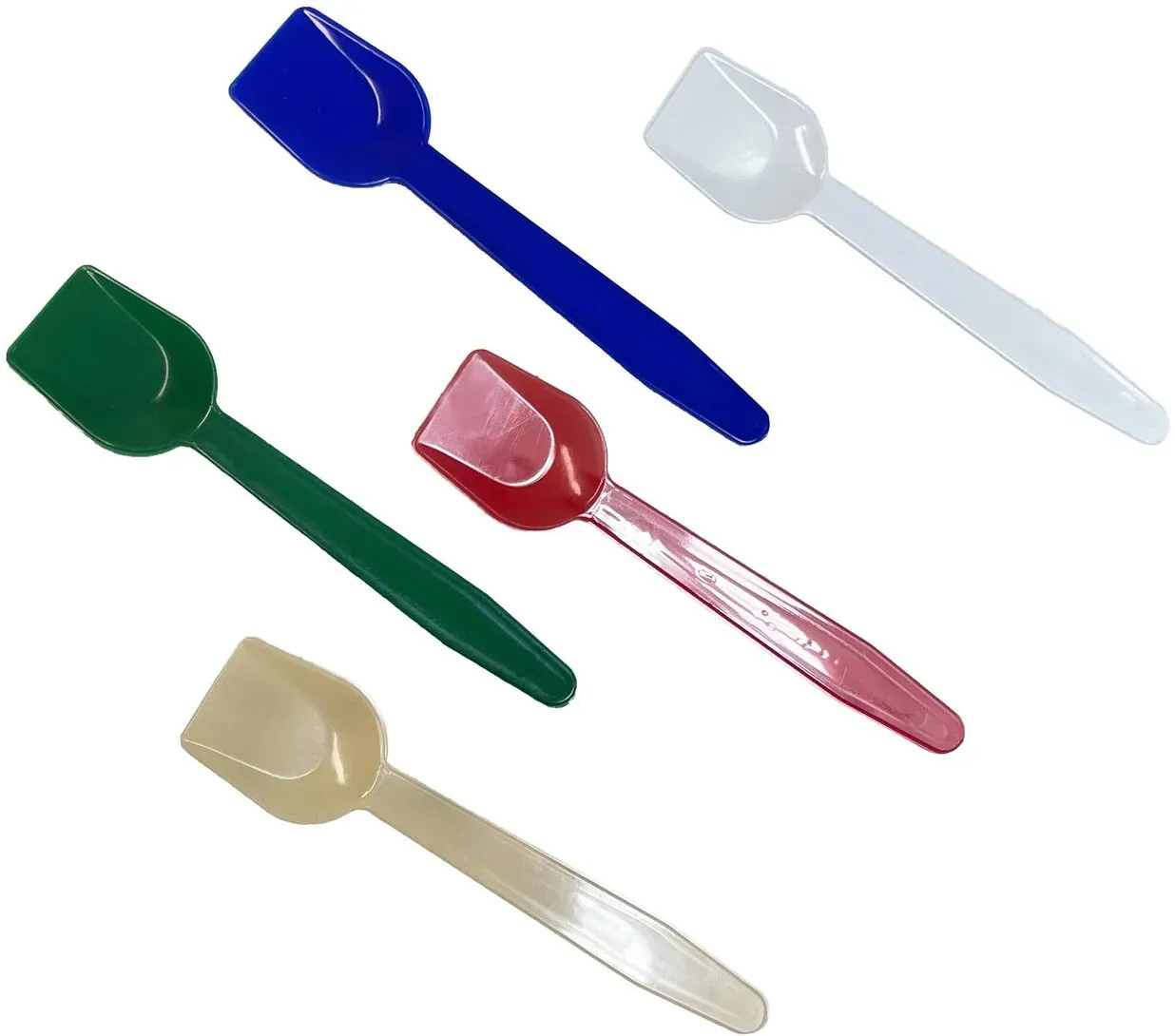 Eislöffel Eisspaten bunt 90mm mehrfach verwendbar farbig sortiert,  100 Stk.