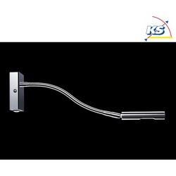 Knapstein LED Flexarm-Wandleuchte / Displayleuchte 804, 3W 2700K 380lm, CRi >90, mit Schalter, Mattnickel GKS-21.804.05