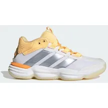 adidas Damen Handballschuhe Court Stabil, Hallenschuh - Cloud White / Crystal Sky / Ice Tangerine - 43 1/3 in Grau FTWWHT/CRSK/ICTA