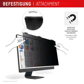 Displex Blickschutzfilter Schutzfolie für Desktop Monitor 21,5" Schwarz