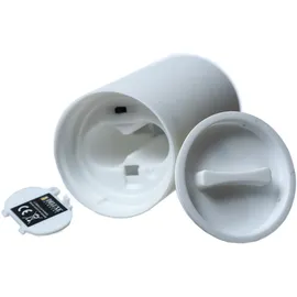 Deluxe Homeart LED Grabkerze MIA 15 cm weiß