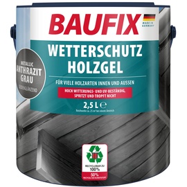 Baufix Wetterschutz-Holzgel anthrazitgrau, metallic 2,5L