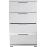 SchlafKONTOR Boxxx Nachtschrank, weiß Kunststoff, 4 Schubladen, 46x79x42 cm x 42 cm mit - UNIVERSAL