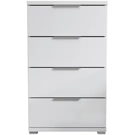 SchlafKONTOR Boxxx Nachtschrank, weiß Kunststoff, 4 Schubladen, 46x79x42 cm x 42 cm mit - UNIVERSAL
