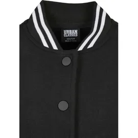 URBAN CLASSICS Inset College Jacke Black / White 158-164 cm