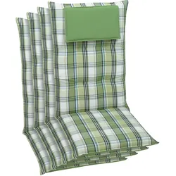 Hochlehnerauflage GO-DE, grün, B:50cm T:120cm, Polyester, Polsterauflagen, grün