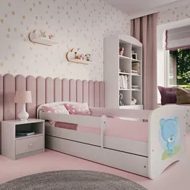 raumhirsch furniture Kinderbett Blumen 80 x 180 cm Holzwerkstoff weiß