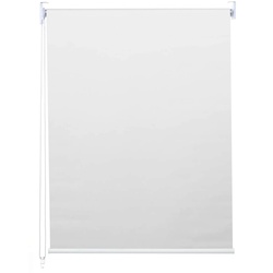 Rollo MCW-D52, Fensterrollo Seitenzugrollo Jalousie, Sonnenschutz Verdunkelung blickdicht 110x160cm ~ weiß