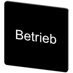 Siemens 3SU19000AE160AP0 Bezeichnungsschild 27x27mm, Schild schwarz, Beschriftung: Betrieb - 10 Stück
