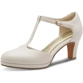 Marco Tozzi T-Steg Pumps für Damen, beige, Größe 40 EU