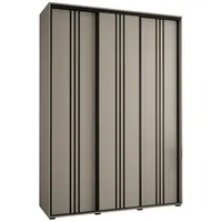 Abiks möbel MÖBEL Kryspol Schwebetürenschrank, Kaschmir, Metall, Nachbildung, 10