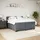 vidaXL Boxspringbett mit Matratze Dunkelgrau 200x200 cm Samt