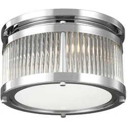 Licht-Erlebnisse Deckenleuchte Badezimmer Transparent 3-flammig IP44 Ø28cm Jugendstil elegant ERVA Bad Lampe Badbeleuchtung, ED1/3/0207