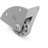 Adam Hall 37600 S Eckeinbaurolle mit Rad-48 mm in der Gehäuse, Aluminiumguss Druck